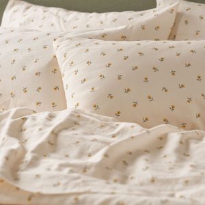 Honey Posy Bud Linen Blend Pillowcases (Pair)
