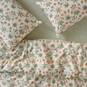 Sage & Mindful Cream Daisy Cotton Duvet Cover
