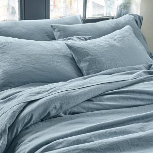 Dusk Blue 100% Linen Pillowcases (Pair)