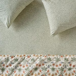 Mellow Green Standen Cotton Fitted Sheet