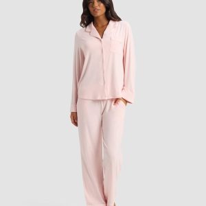 Women's Bamboo Stretch-Knit Long Sleeve Pajama Set