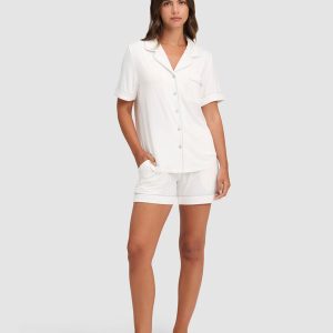 Women's Bamboo Stretch-Knit Short Sleeve Pajama Set
