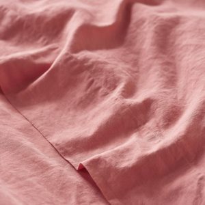Dusty Pink Linen Blend Flat Sheet