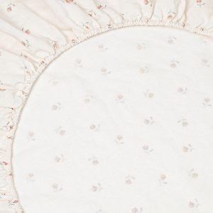 Pearl Posy Bud Linen Blend Fitted Sheet