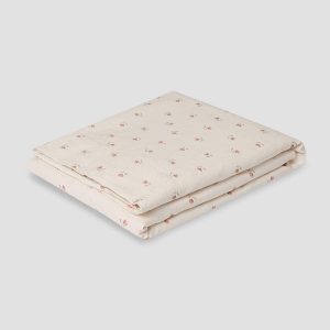 Pearl Posy Bud Linen Blend Flat Sheet