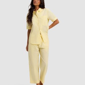 Women's Sutton Short Sleeve & Cropped Pajama Pant Set