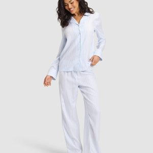 Women's Soft Woven Long Sleeve Pajama Set - Last Chance