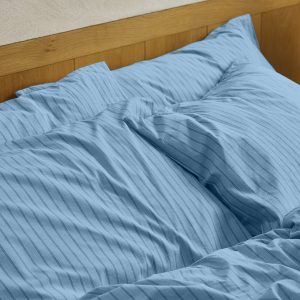 Pale Blue Favorite Shirt Stripe Cotton Pillowcases (Pair)
