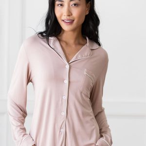 Women's Bamboo Stretch-Knit Long Sleeve Pajama Top - Last Chance