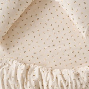 Honey Posy Bud Linen Blend Fitted Sheet