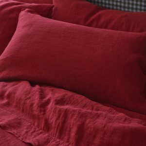 Rhubarb 100% Linen Pillowcase (Pair)