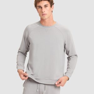 Men's Brushed Bamboo Pullover Crew