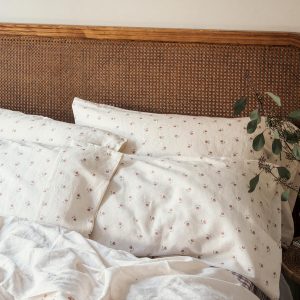 Pearl Posy Bud Linen Blend Pillowcases (Pair)