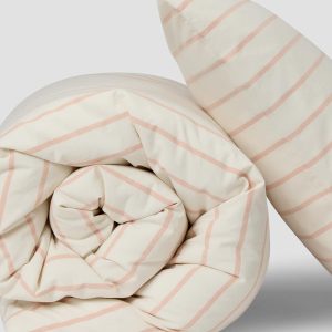 Blush Pink Slumber Stripe Kids Cotton Bedding Set