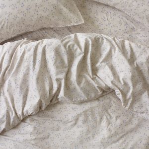Cream Spring Sprig Cotton Duvet Cover