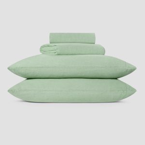 Sage Green Linen Blend Sheet Set