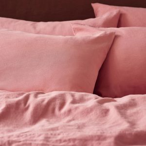 Dusty Pink Linen Blend Pillowcases (Pair)