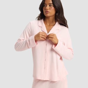 Women's Bamboo Stretch-Knit Long Sleeve Pajama Top