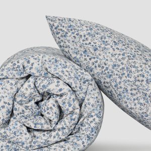 Blue Mini Meadow Kids Cotton Bedding Set