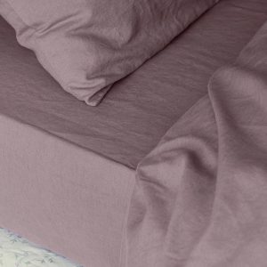 Elderberry Linen Blend Fitted Sheet
