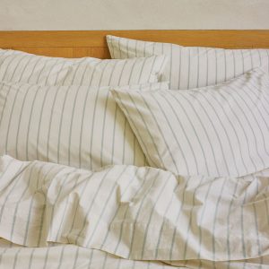Mellow Green Slumber Stripe Cotton Pillowcases (Pair)