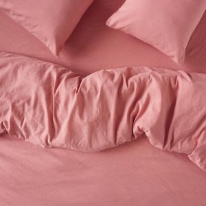 Dusty Pink Linen Blend Duvet Cover